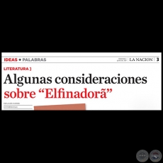 ALGUNAS CONSIDERACIONES SOBRE ELFINADORA - Literatura - Por JAVIER VIVEROS - Domingo, 02 de Julio de 2017